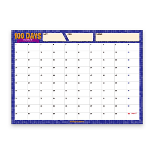 『Montilord』计划表B3 100天 单墙贴考研减肥日程表习惯养成周记录表倒计时时间表作息月自律百日打卡表折叠