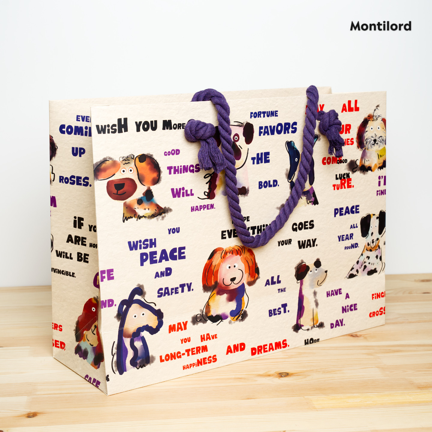 『Montilord』纸质手提袋中号美狗文件袋礼品袋杂物袋购物袋收纳好帮手好运加厚办公家用包装厚ins风礼物,文具电教/文化用品/商务用品,文件袋/资料袋/试卷收纳袋,淘宝优惠券,粉丝福利购,淘宝优惠卷