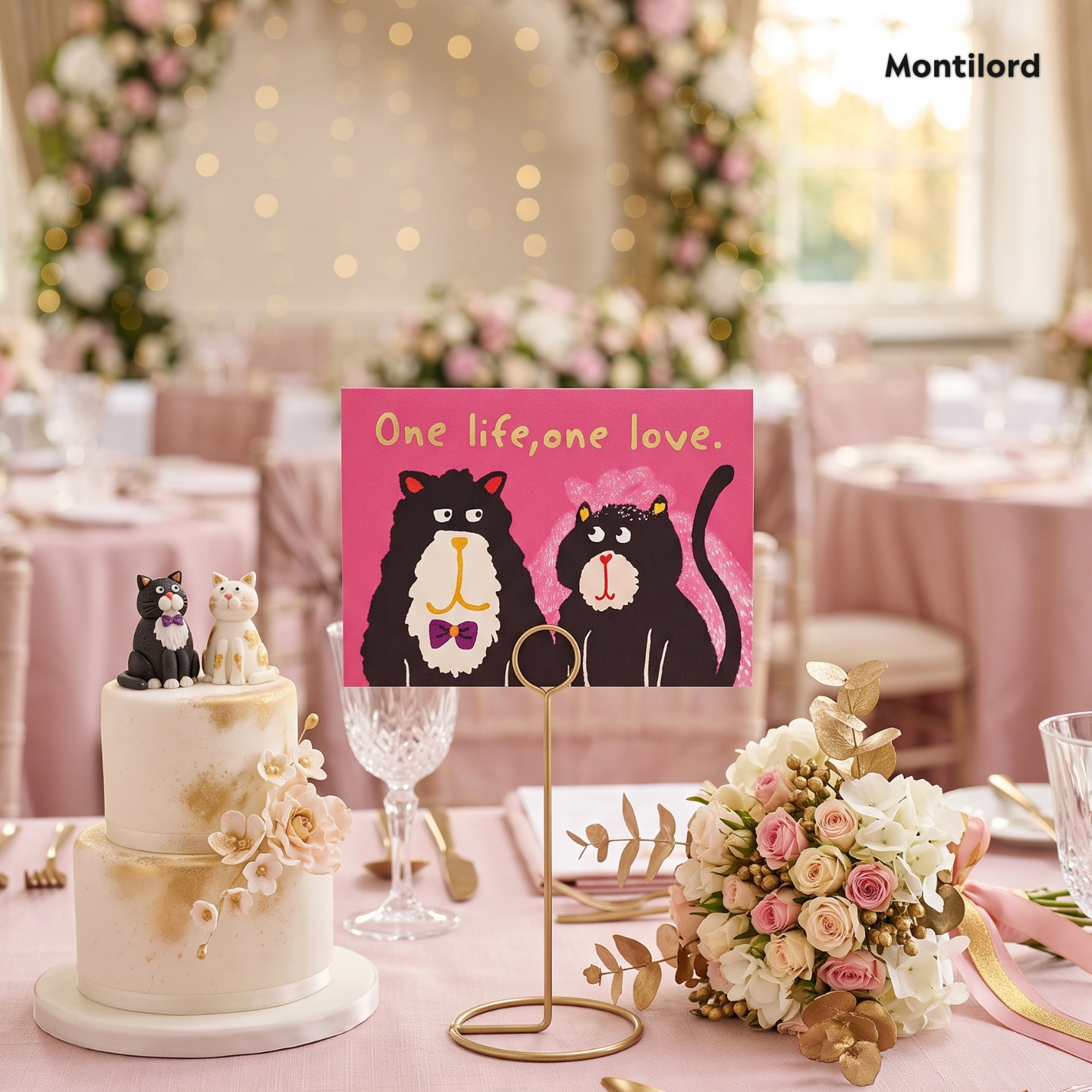 『Montilord』对折贺卡大号带信封一生一爱节日中秋情人圣诞礼品心意周年纪念对象生日满岁年誓言卡结礼ins风