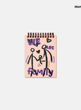 『Montilord』厚上翻线圈本A6喂养计划family个性记录加厚护眼高效简约防水平摊顺滑笔记本好ins实用家庭宝宝