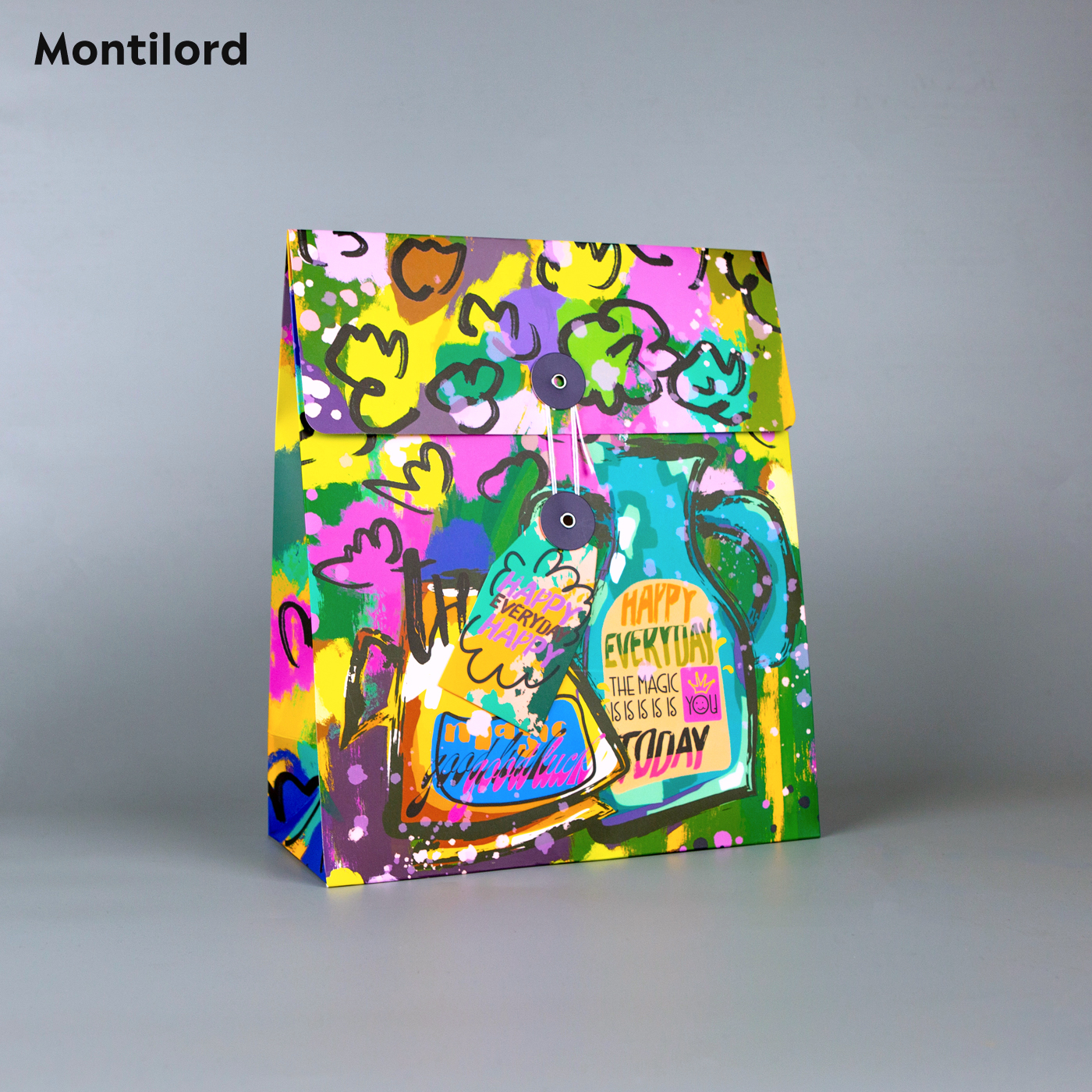 新品纸质大号好运办公家用收纳袋