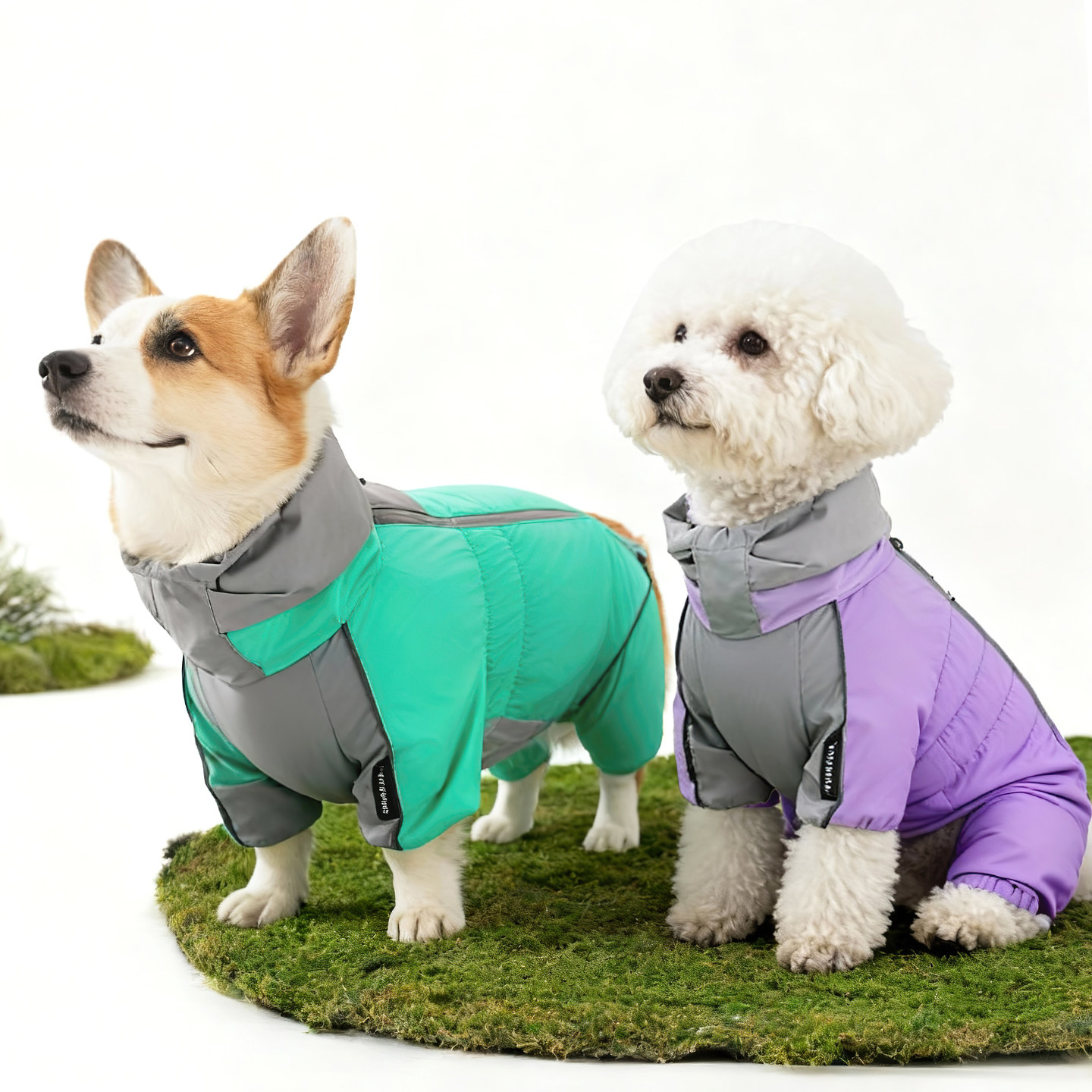 小狗狗衣服三防冲锋棉衣柯基博美中小型犬秋冬季加厚保暖宠物衣服