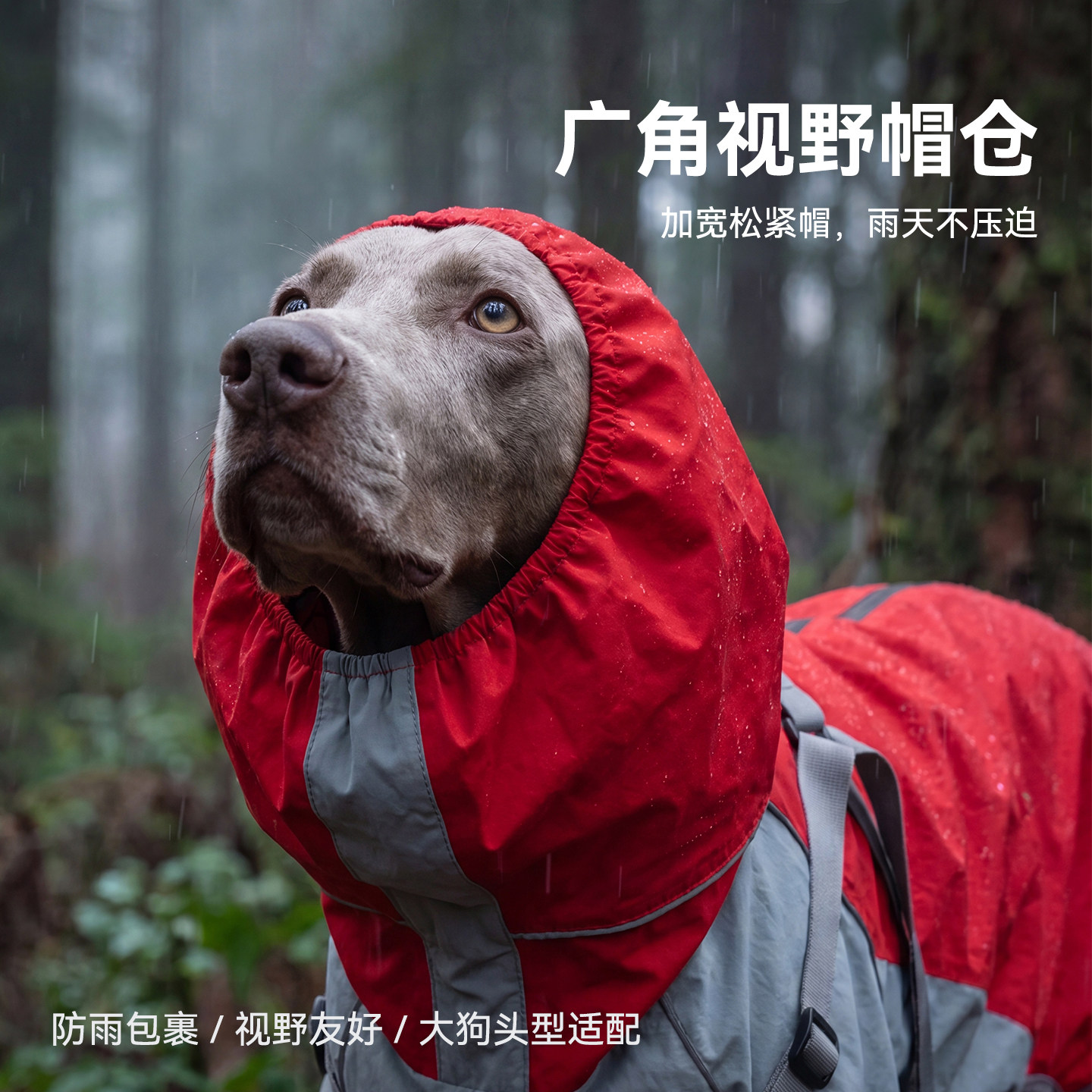 宠物机能大狗雨衣防水防风四脚全包护腹部防泥中大型犬户外冲锋衣