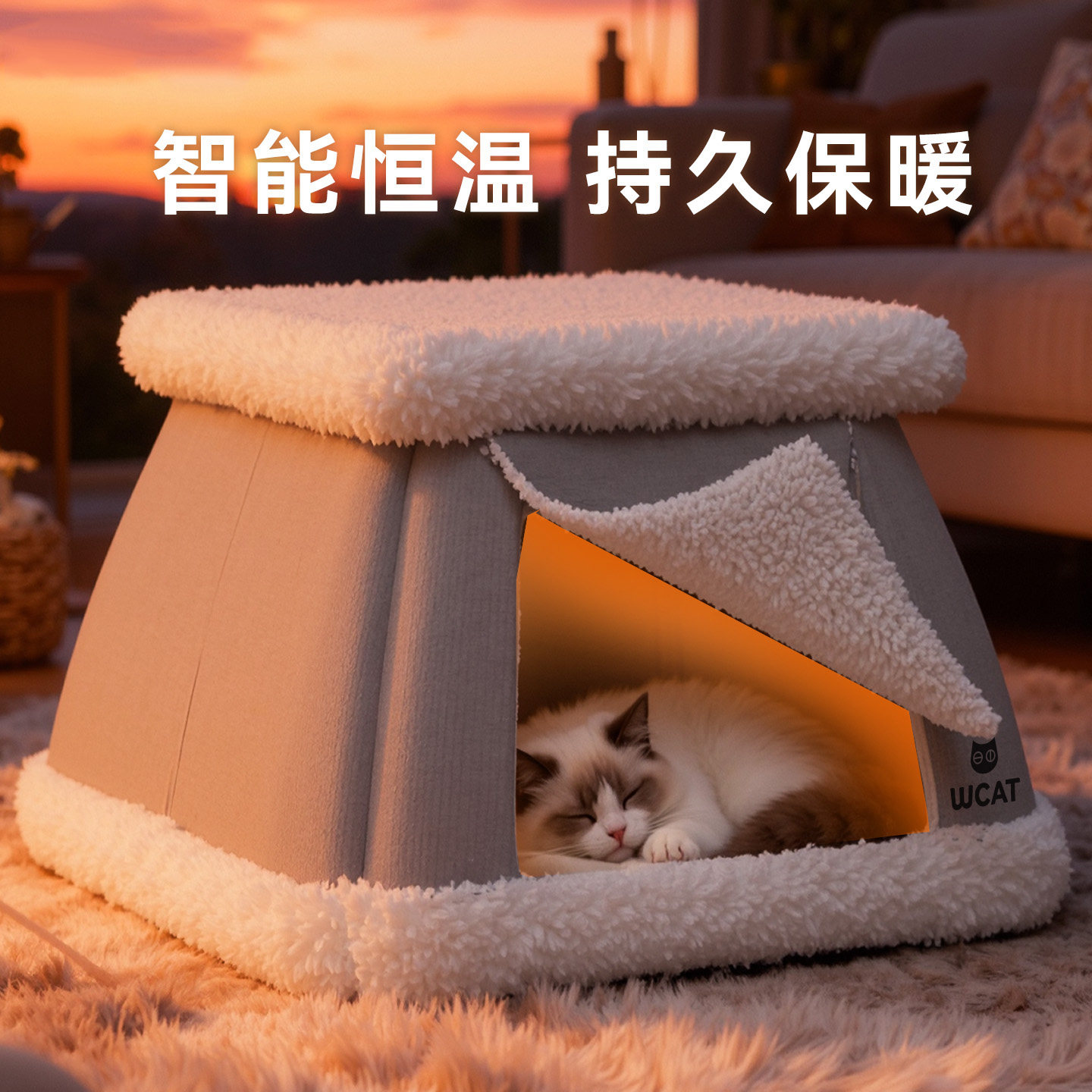 猫咪恒温加热半封闭式猫窝冬天房子保暖宠物猫猫居家睡觉保暖猫窝,宠物/宠物食品及用品,猫窝/屋/帐篷/沙发,淘宝优惠券,粉丝福利购,淘宝优惠卷