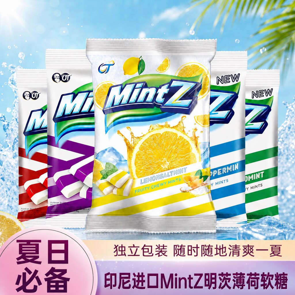 印尼进口明茨薄荷软糖清新口气