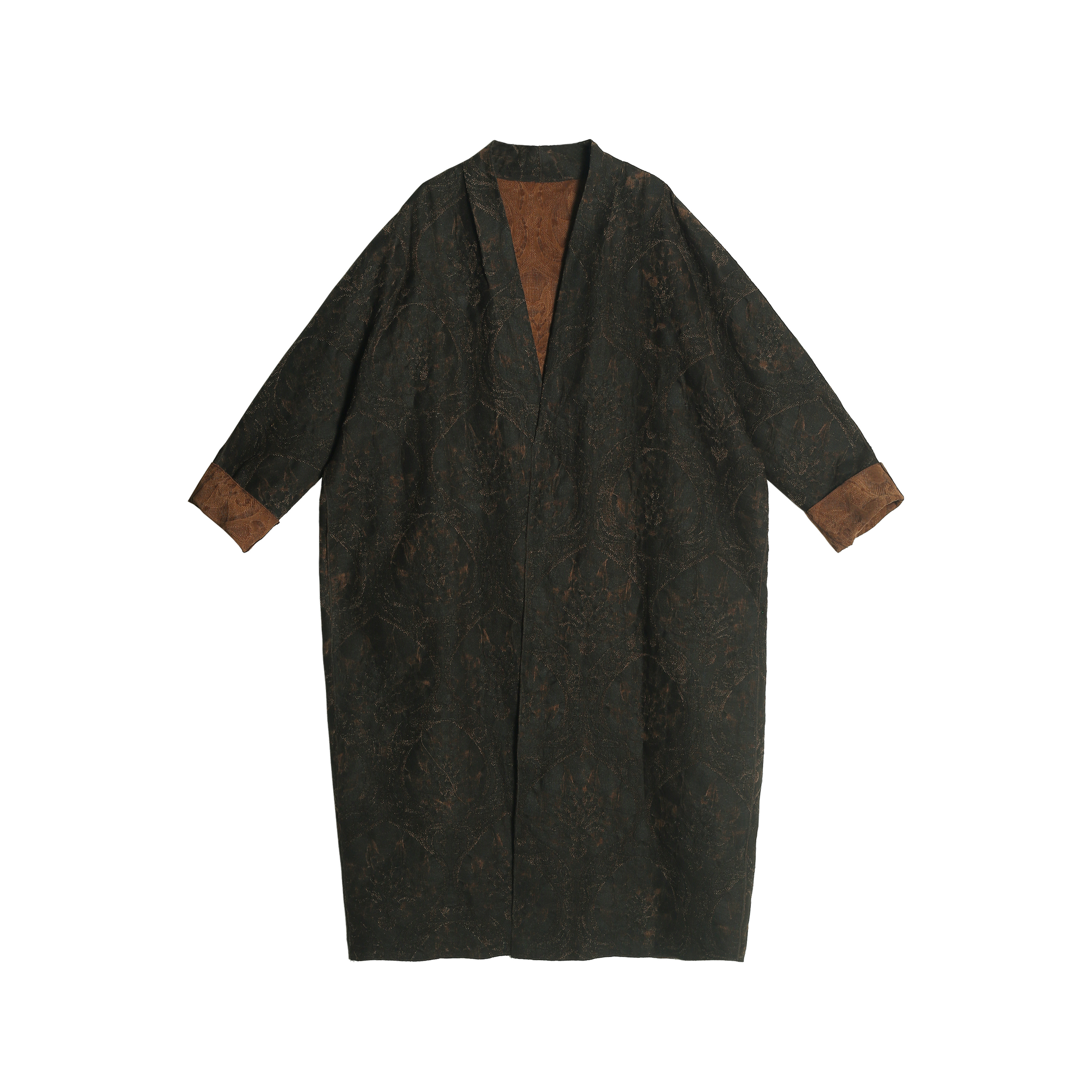 【大娇来了】满分柞蚕丝80姆米秀场款老钱风重磅大衣 25QY931