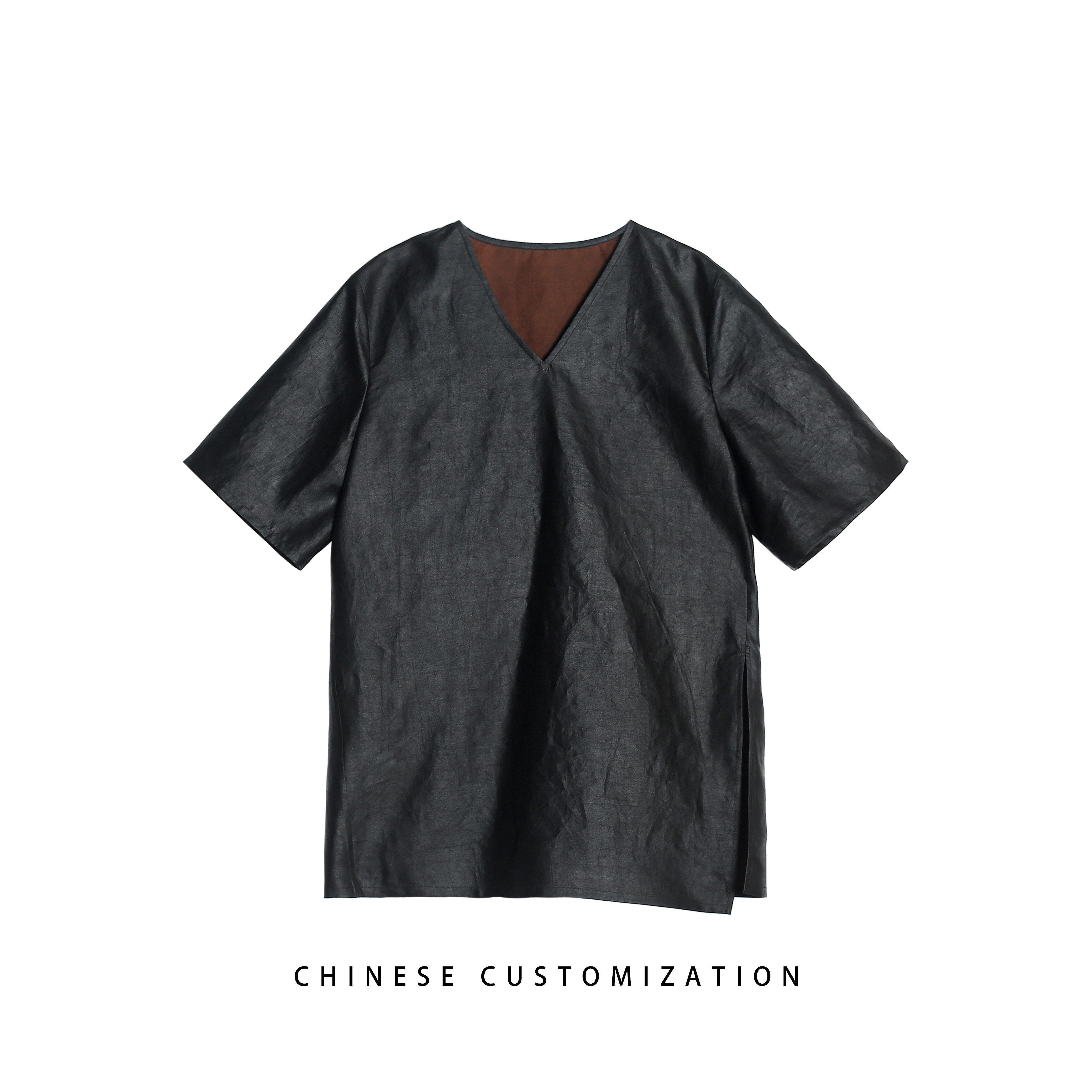 【大娇来了】真 丝老油龟老料香 云纱 老钱皮感短袖上衣24LY565