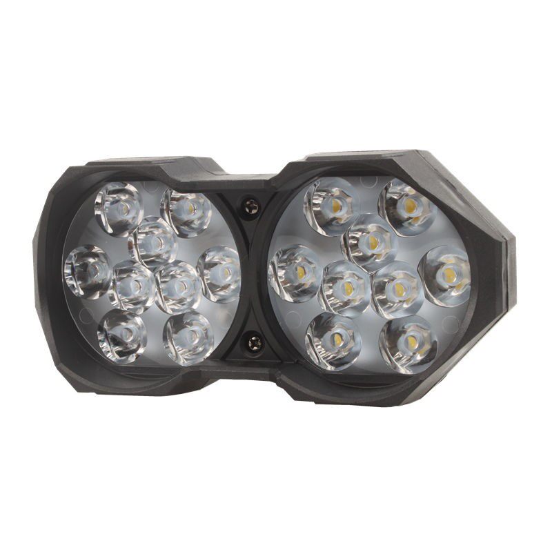 电动摩托车改装配件外置三轮电瓶车前大灯强光led流氓灯12v