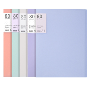 资料册a4插页文件夹透明活页40/60/100多页大号收纳袋档案学生试卷办公用品乐谱夹孕检报告画册整理收集册