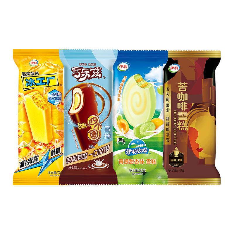 【百亿】伊利冰淇淋巧乐兹新品巧噜噜甄稀多口味组合雪糕26支