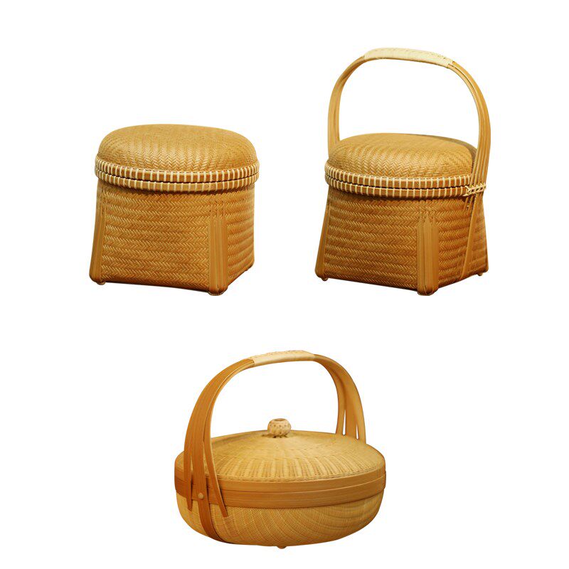 竹编筐 竹篮子竹编提蓝 精编收藏 竹编收纳篮 复古竹筐收纳盒|ruв категории Ручная работа, области народных ремесел, бамбук/бамбук - от Buy2taobao.com для оказания профессиональной услуги покупки агента Taobao