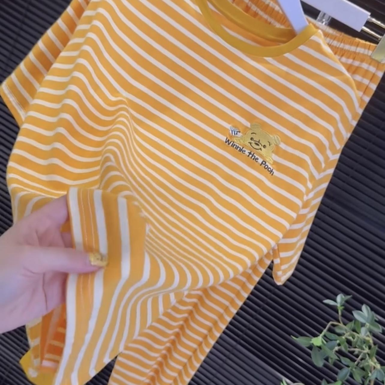 草莓熊卡通甜美短袖睡衣