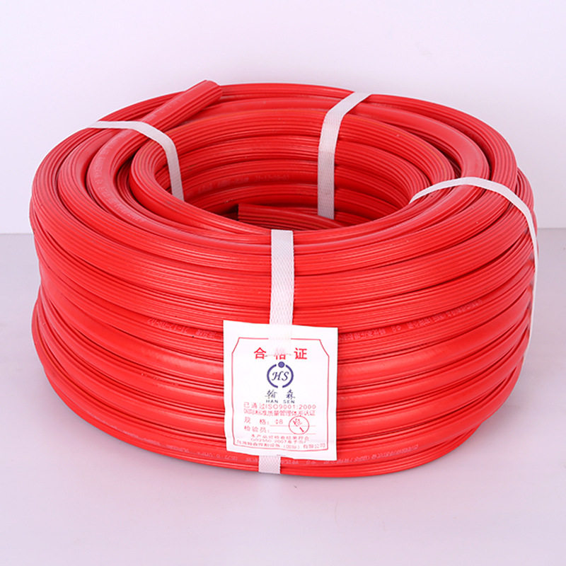 翰森高压氧气乙炔管橡胶连体管红蓝工业高压管橡胶软管氧气管