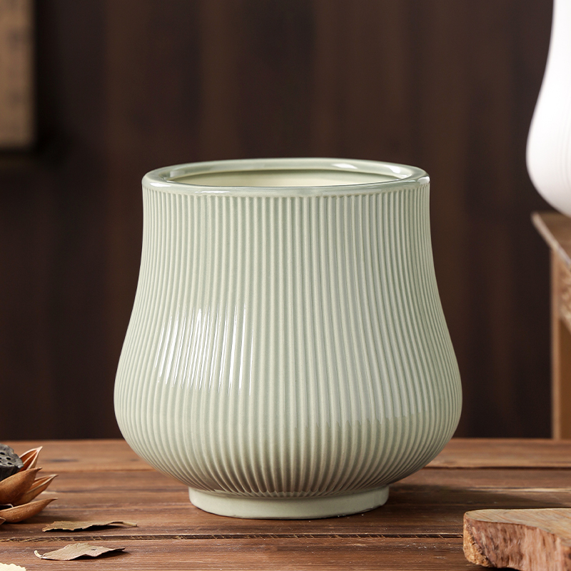 桌面北欧简约客厅轻奢陶瓷花盆