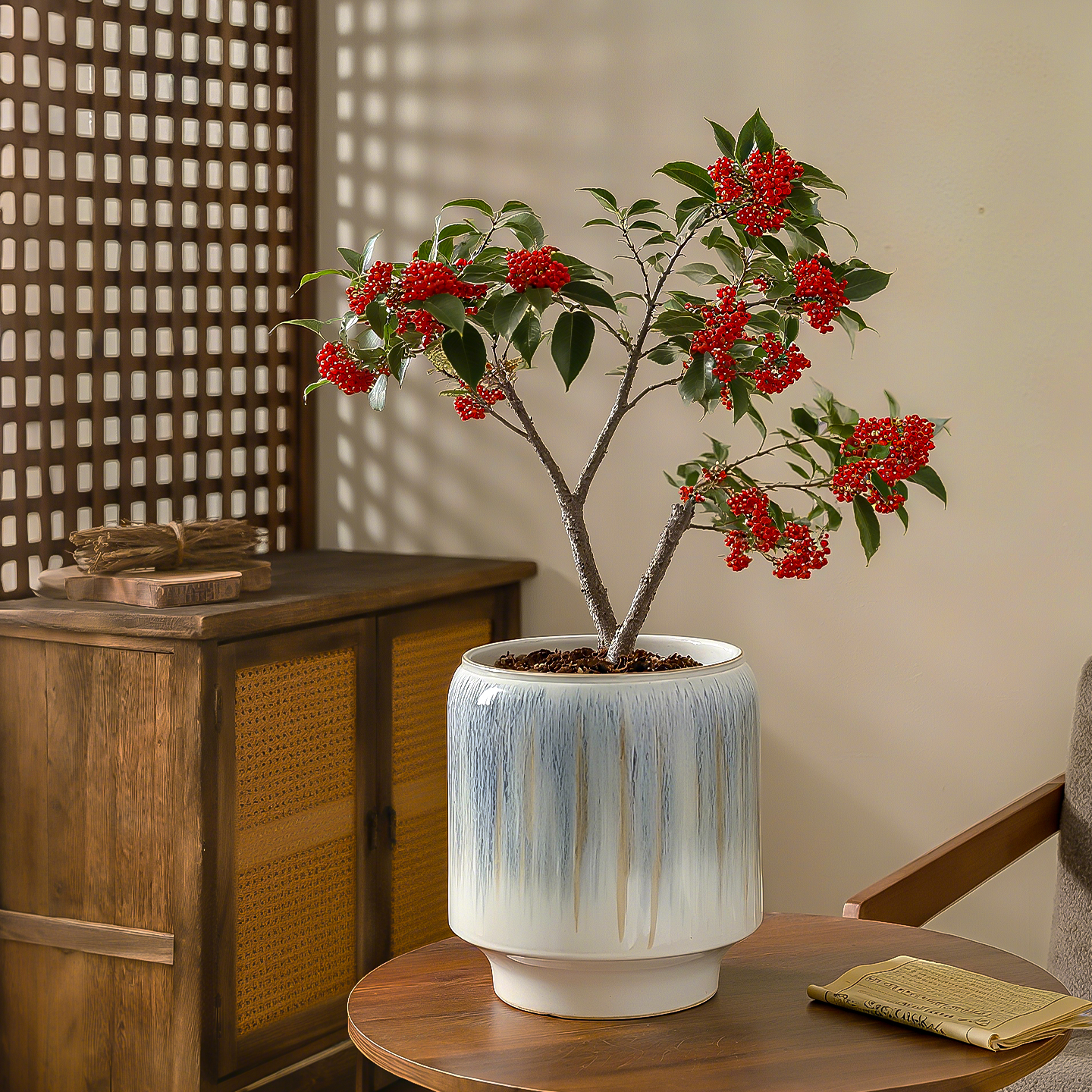 古典中式陶瓷花盆家用客厅大口径