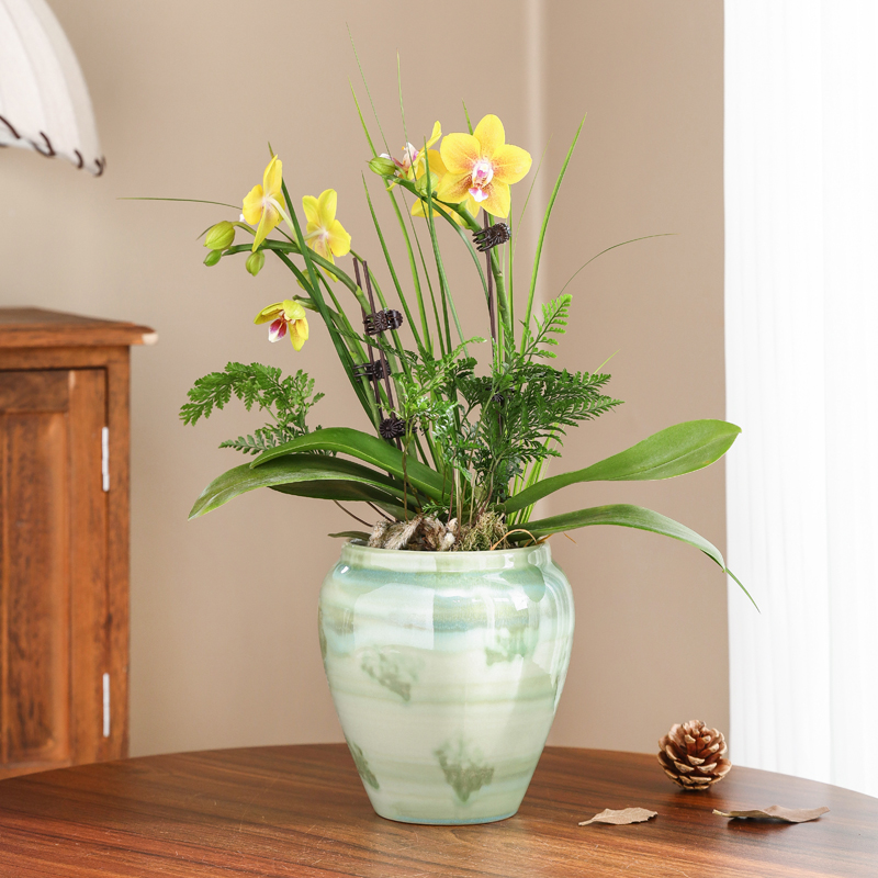 陶瓷花盆现代新中式轻奢简约家用