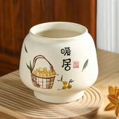 奶油风简约陶瓷花盆轻奢高级感家用蝴蝶兰花专用桌面花器绿植盆栽