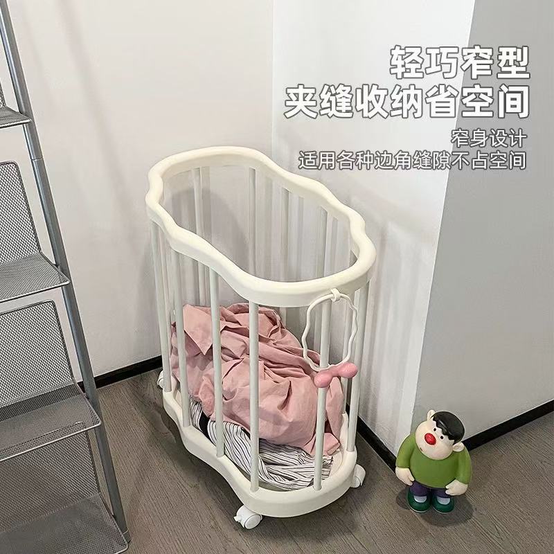 塑料高颜值轻奢可移动脏衣篮衣篓家用瑜伽垫收纳筐浴室衣服置物架