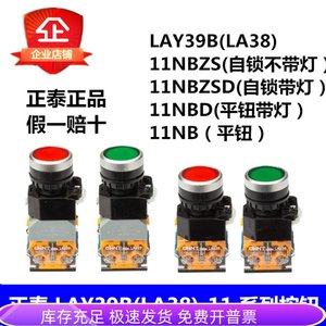 正泰 LAY39B( LA38)-11BN/NBD/BNZS/BNZSD自复位自锁带灯平钮开关