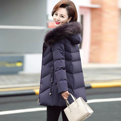 妈妈秋冬装羽绒棉服外套小棉袄中老年女士