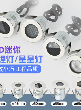 迷你地埋灯户外防水led星星灯嵌入式防眩庭院小射灯草坪小地灯24v
