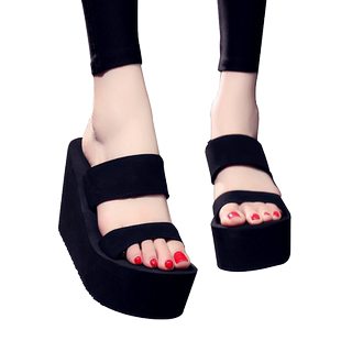 2025女生流行凉拖鞋新款夏季百搭外穿沙滩鞋厚底海边大码一字拖鞋