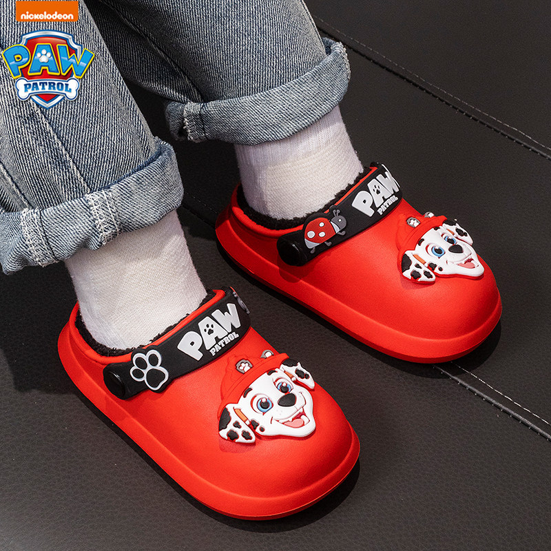 汪汪队儿童拖鞋女宝宝2025新款防滑小童居家保暖加绒加厚室内棉鞋