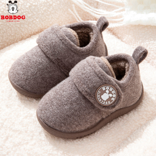 新款儿童棉鞋冬季保暖宝宝包跟棉拖鞋小童宝宝棉靴男童女孩雪地靴