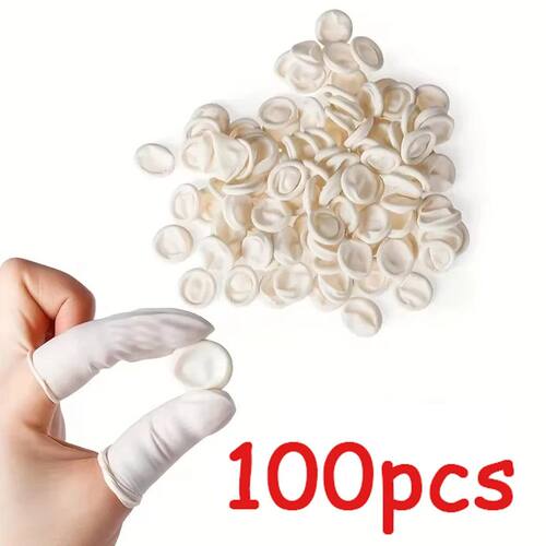 20/100PCS Disposable Finger Cover Rubber Gloves Non-slip Ant