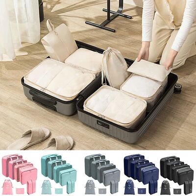 7/8/9/10 Pcs Set Travel Organizer Storage Bags Suitcase Pack