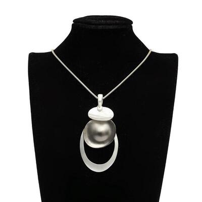 2023 New Heart Semicolon Charm Necklace Women Stainless Stee