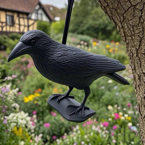 Simulation Black Crow Raven Bird Repellent Pigeon Deterrent