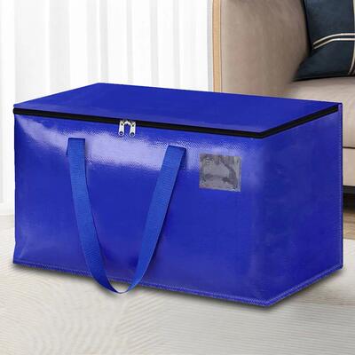 90L Moving Boxes with Zippers & Handles Storage Totes Foldab