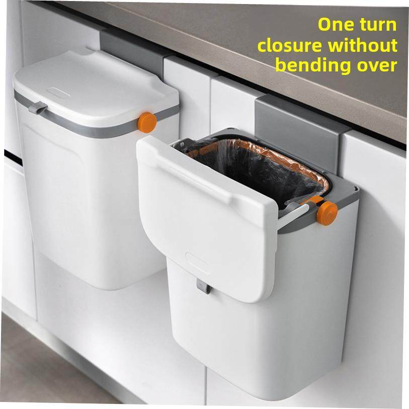 Rubbish Can Kitchen Toilet Trash with Press Lid Garbage Bin