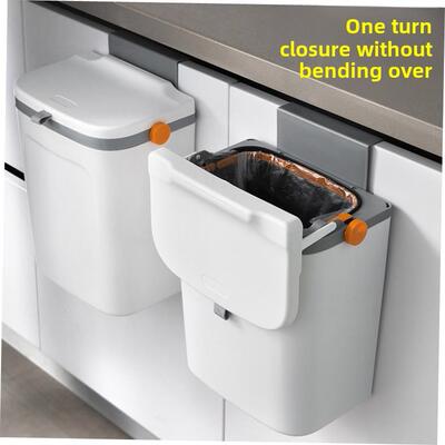 Rubbish Can Kitchen Toilet Trash with Press Lid Garbage Bin