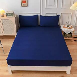 King Size bed sheets fitted sheet pillow cases 纯色床笠 枕套