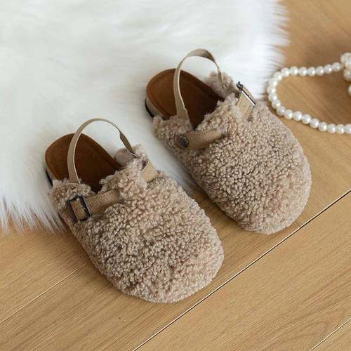 2024 NewWinter flat suede flat shoes for girls warm non-slip