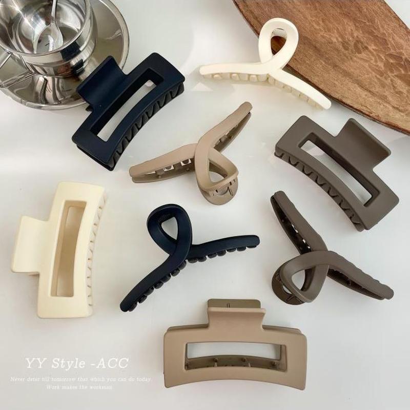 发夹Hot Sale Solid Color Claw Clip Large Barrette Crab Hair