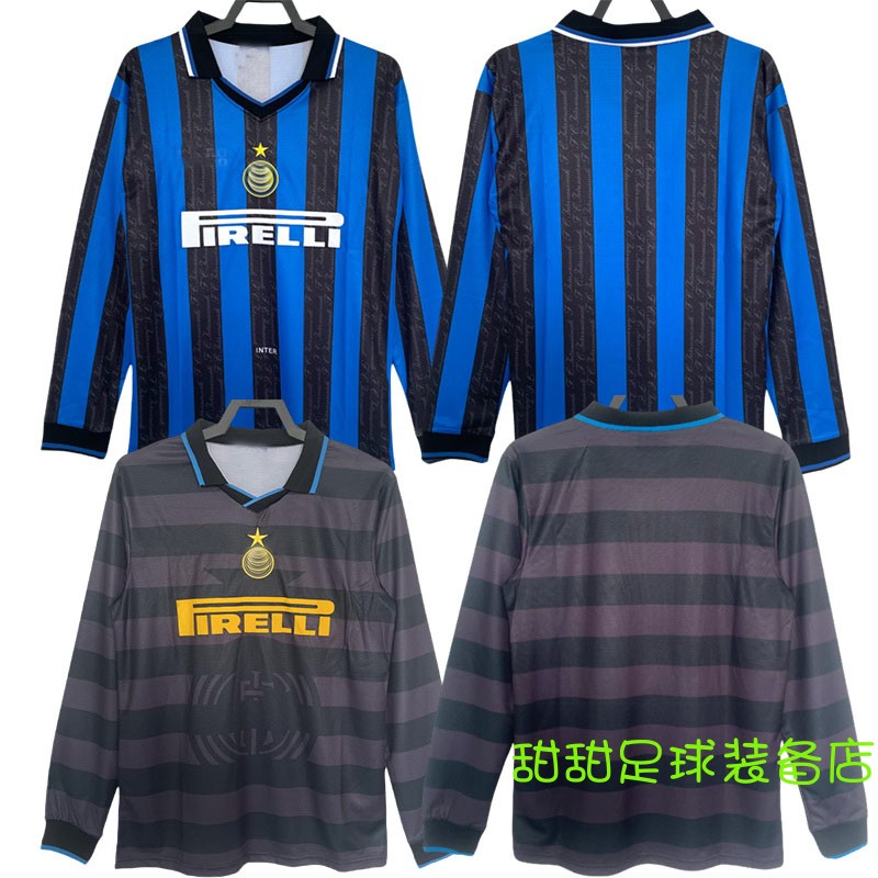 97-98 Inter Soccer Jersey Milan Retro Long Sleeve Ronaldo 10