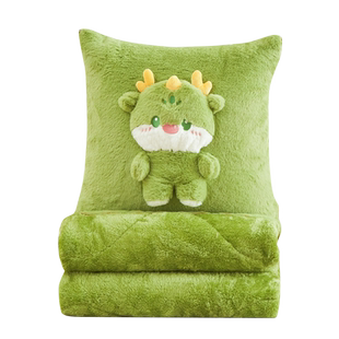 秋冬加厚抱枕被子两用午睡车上枕头毯子二合一可收纳午休汽车靠枕