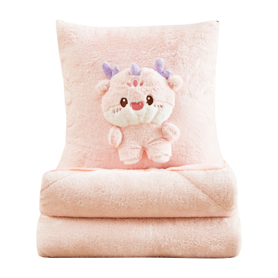 秋冬兔兔绒加厚抱枕被子