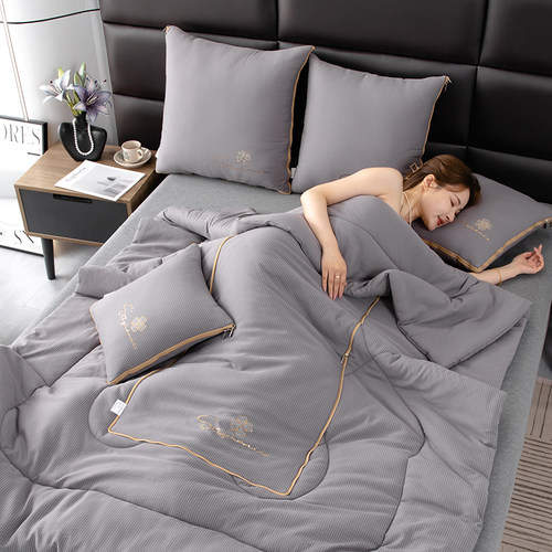 泡泡棉 夏季抱枕车用被子两用午睡枕头毯子二合一靠枕夏凉空调被