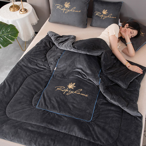 A类加厚|婴儿绒抱枕被子两用