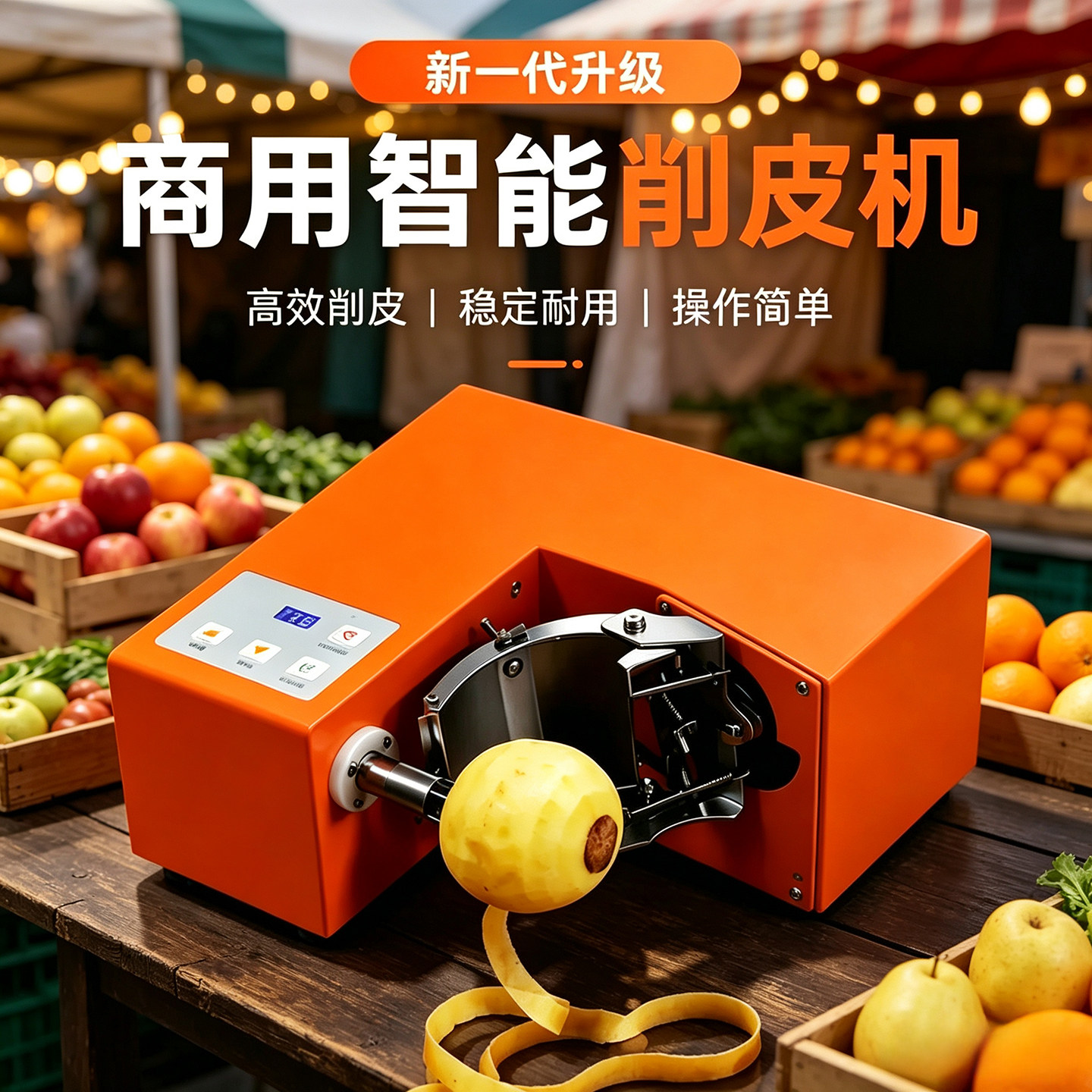 商用橙子削皮机全自动苹果去皮机摆摊专用果蔬削皮器水果剥皮神器