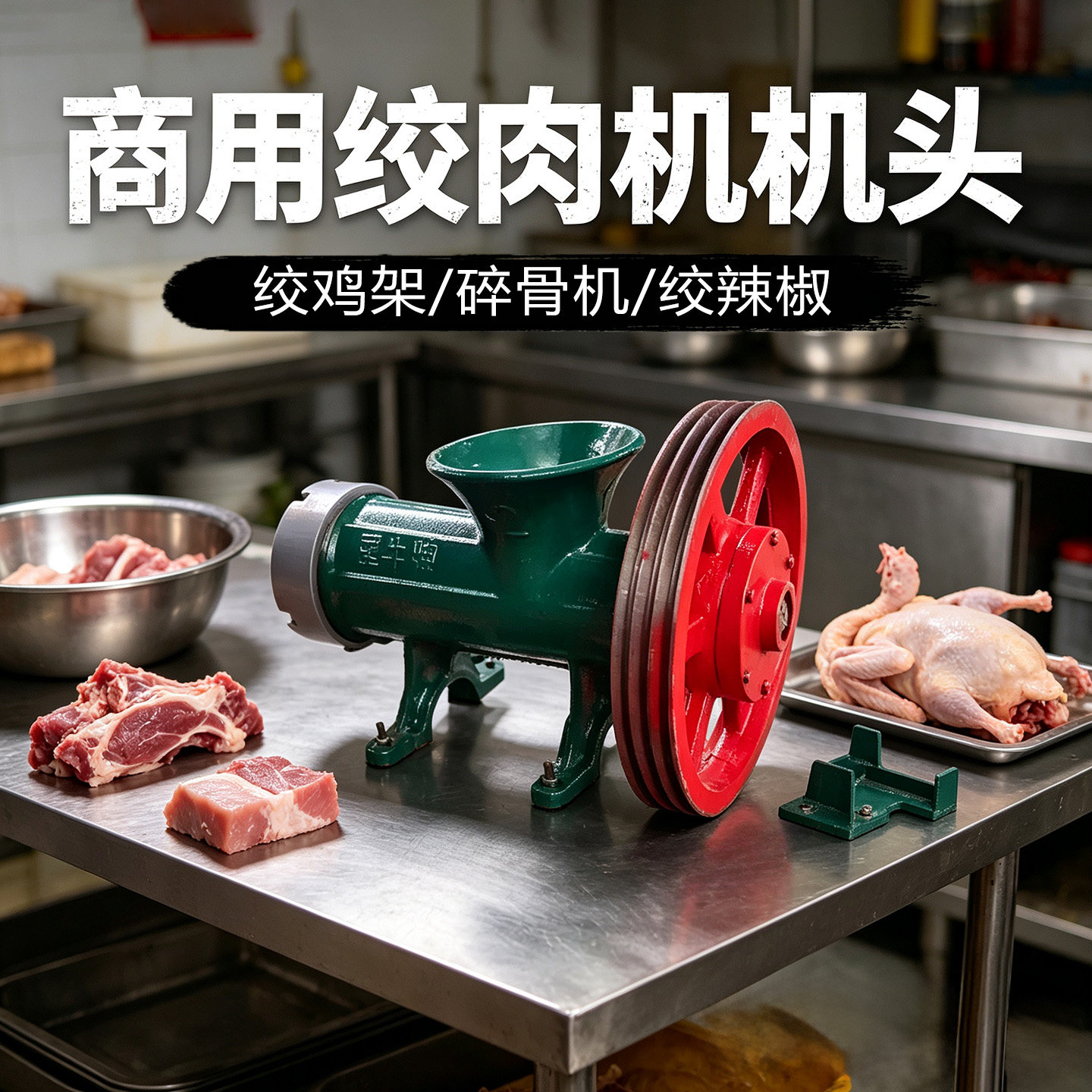 犀牛牌商用绞肉机52绞鸡鸭鱼骨