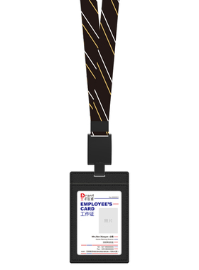 ADCARD高档皮套员工证件卡套P1S1工牌学生创意三卡位皮卡套胸卡易拉扣挂脖挂绳可伸缩定制保护套多颜色选