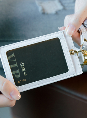 ADCARD皮卡套耐磨3卡位金属伸缩易拉扣钥匙环挂绳工牌ic id卡叠放高档公交地铁工作证学生门禁多彩证卡保护套