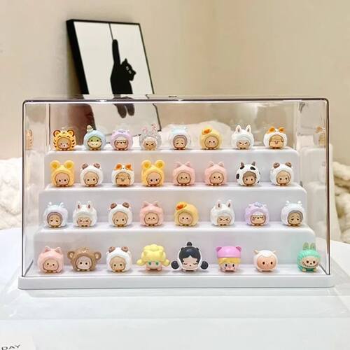 Clear Acrylic Display Case Dustproof Storage Organizer Box f