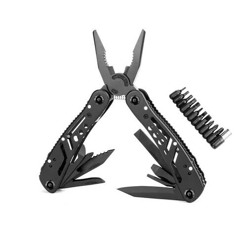 24-in-1 Stainless Steel Multitool Pliers Knife - Portable Fo