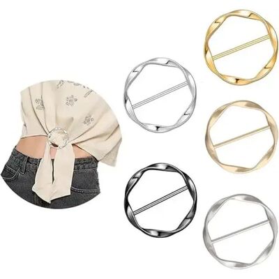 5-Piece Set Metal Adjustable Buckles Multi-use for Shirts Sc